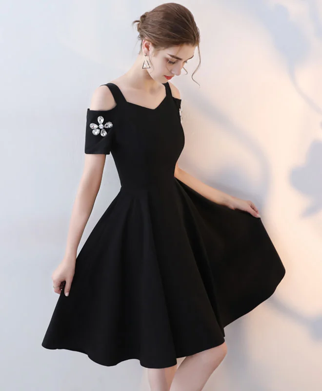 Cute Black Short Prom Dress, Short Party Dress