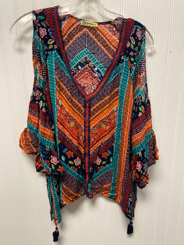 Top 3/4 Sleeve By Democracy In Multi-colored, Size: L