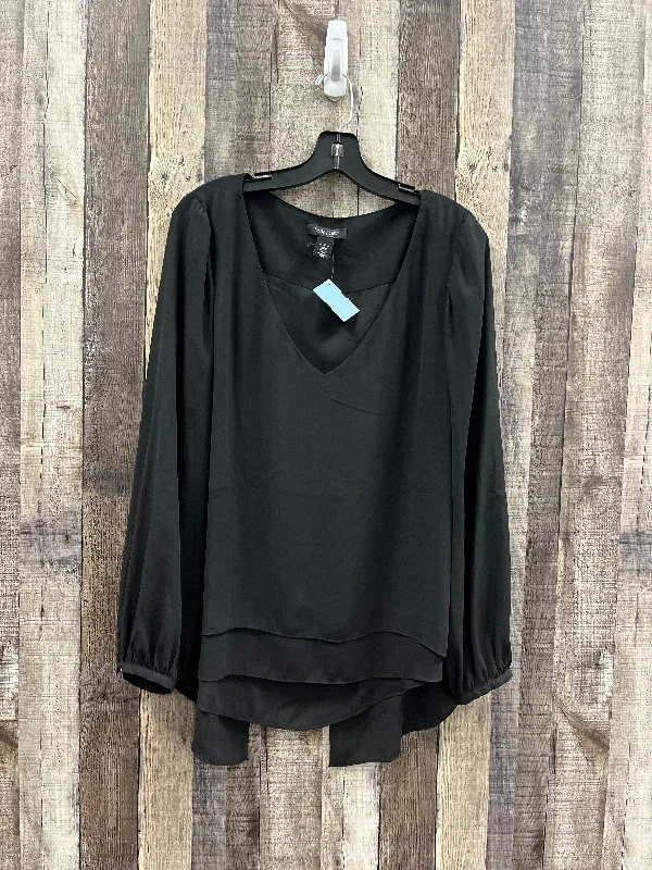 Top Long Sleeve By White House Black Market In Black, Size: L