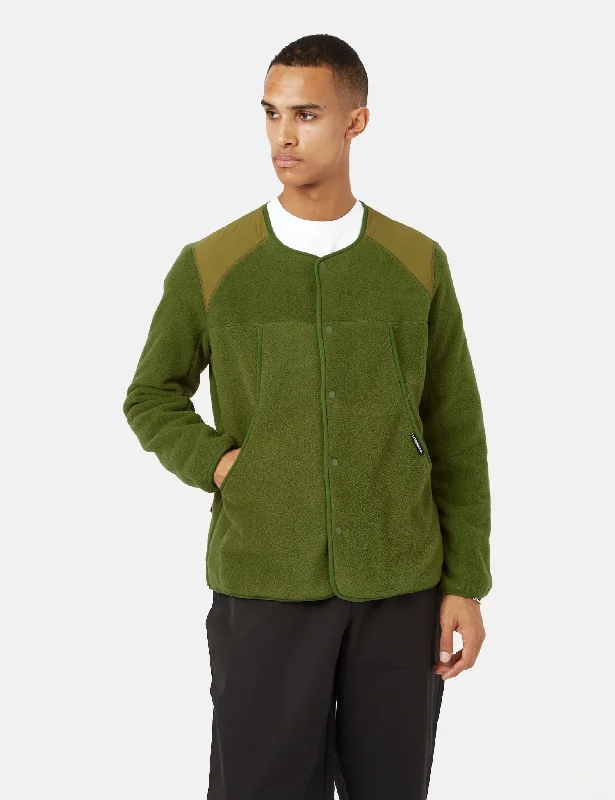 Carrier Goods Micro Fleece Cardigan - Cardamon Green