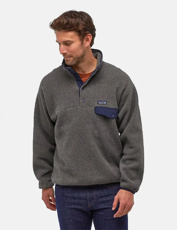 Patagonia Synchilla Snap-T Fleece Pullover - Nickel/New Navy Blue