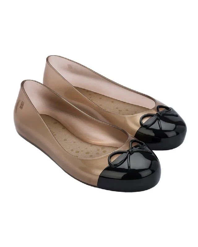 Mini Melissa Mini Sweet Love Cap Toe Ballerina Flat