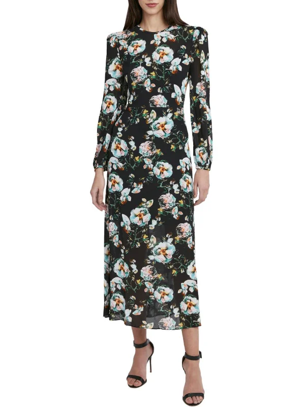 Womens Floral Long Maxi Dress