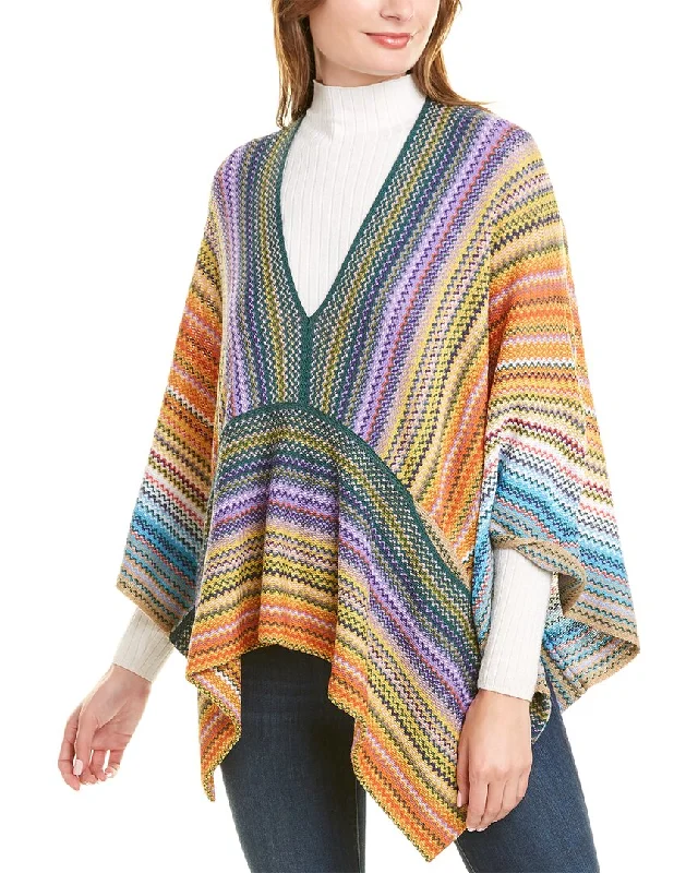 Missoni Wool-Blend Poncho, White